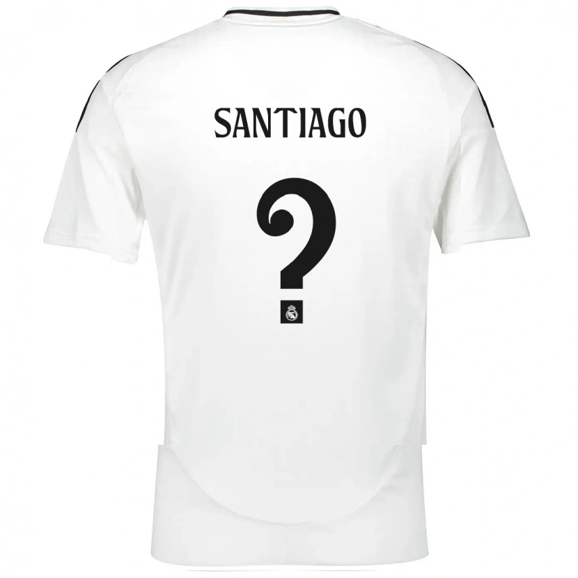 Danxen Enfant Maillot Aimar Santiago #0 Blanc Tenues Domicile 2024/25 T-Shirt