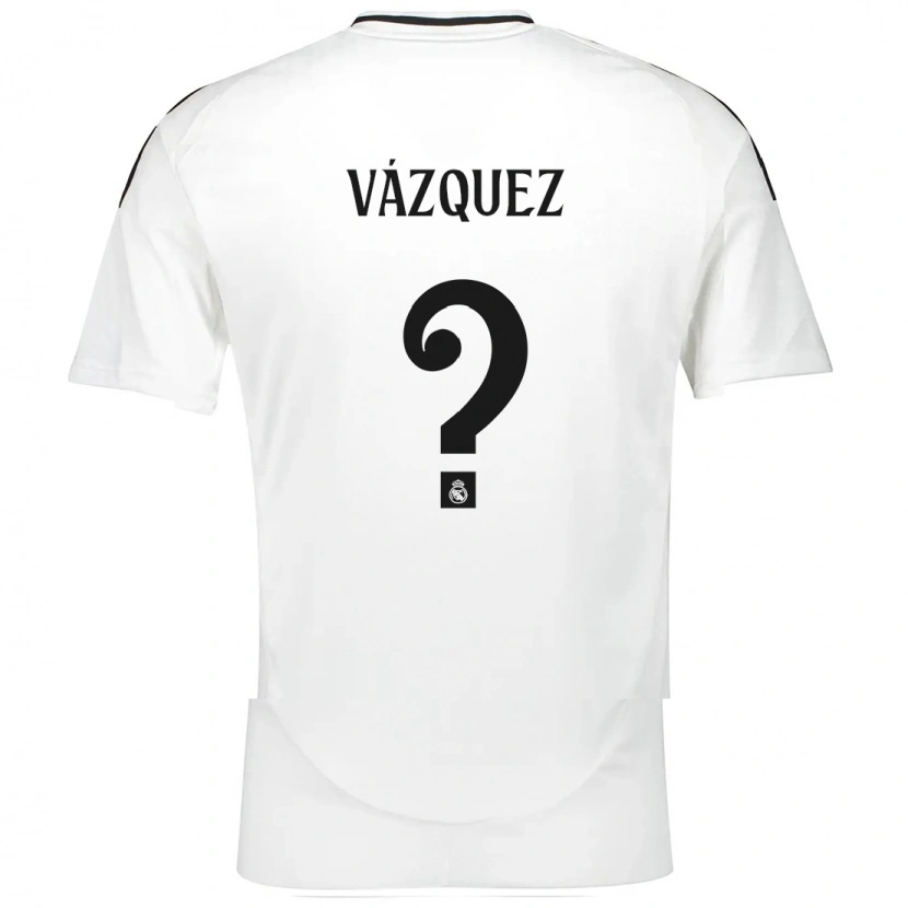 Danxen Enfant Maillot Erik Vázquez #0 Blanc Tenues Domicile 2024/25 T-Shirt