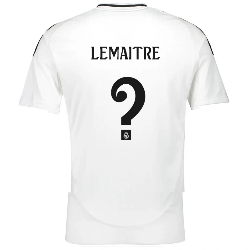 Danxen Enfant Maillot Leo Lemaitre #0 Blanc Tenues Domicile 2024/25 T-Shirt