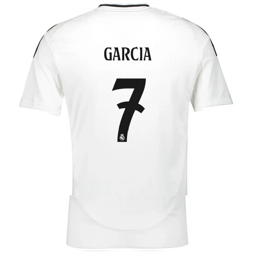 Danxen Enfant Maillot Gonzalo García #7 Blanc Tenues Domicile 2024/25 T-Shirt