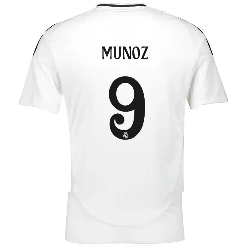 Danxen Enfant Maillot Víctor Muñoz #9 Blanc Tenues Domicile 2024/25 T-Shirt