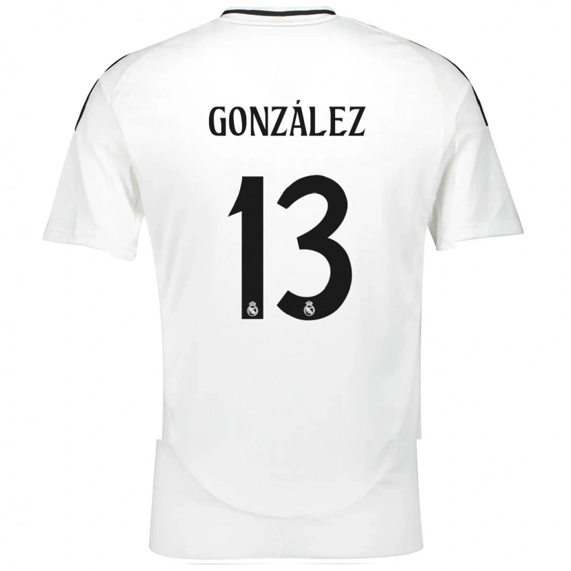 Danxen Enfant Maillot Fran González #13 Blanc Tenues Domicile 2024/25 T-Shirt