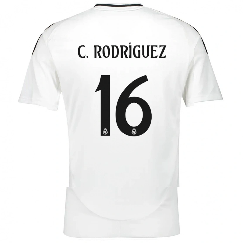 Danxen Enfant Maillot Carlos Rodríguez #16 Blanc Tenues Domicile 2024/25 T-Shirt