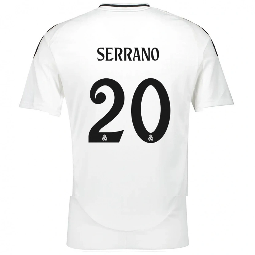 Danxen Enfant Maillot Manu Serrano #20 Blanc Tenues Domicile 2024/25 T-Shirt