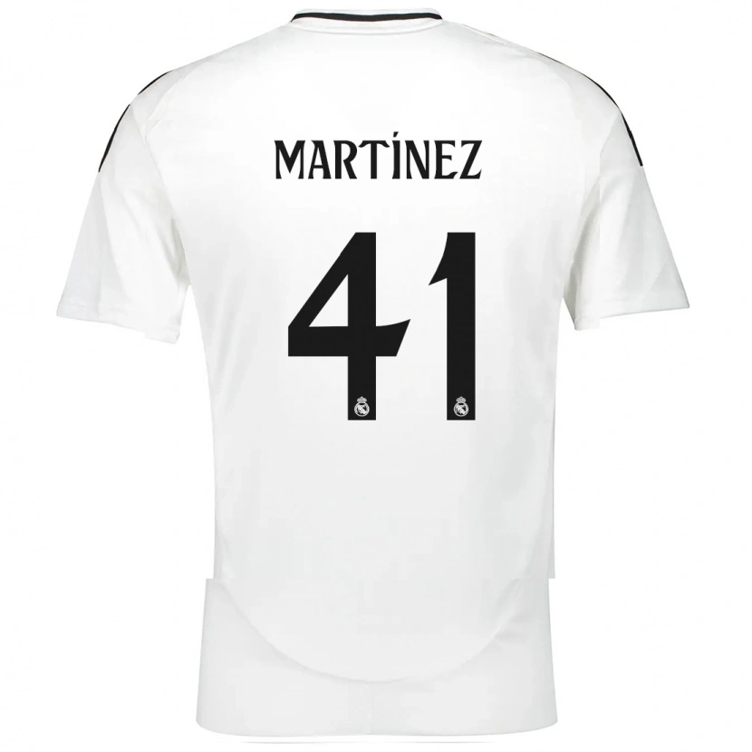 Danxen Enfant Maillot Joan Martínez #41 Blanc Tenues Domicile 2024/25 T-Shirt