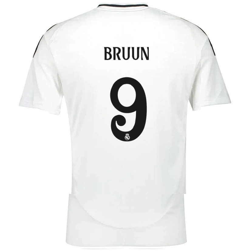 Danxen Enfant Maillot Signe Bruun #9 Blanc Tenues Domicile 2024/25 T-Shirt