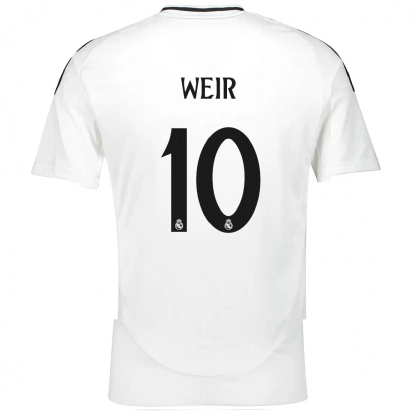 Danxen Enfant Maillot Caroline Weir #10 Blanc Tenues Domicile 2024/25 T-Shirt