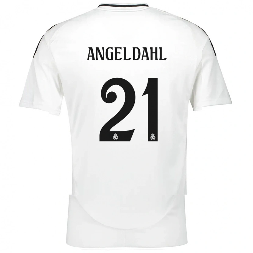 Danxen Enfant Maillot Filippa Angeldahl #21 Blanc Tenues Domicile 2024/25 T-Shirt