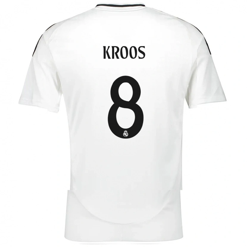 Danxen Enfant Maillot Toni Kroos #8 Blanc Tenues Domicile 2024/25 T-Shirt