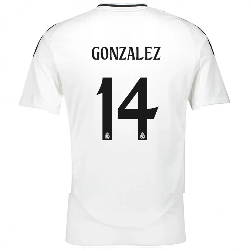 Danxen Enfant Maillot David González #14 Blanc Tenues Domicile 2024/25 T-Shirt