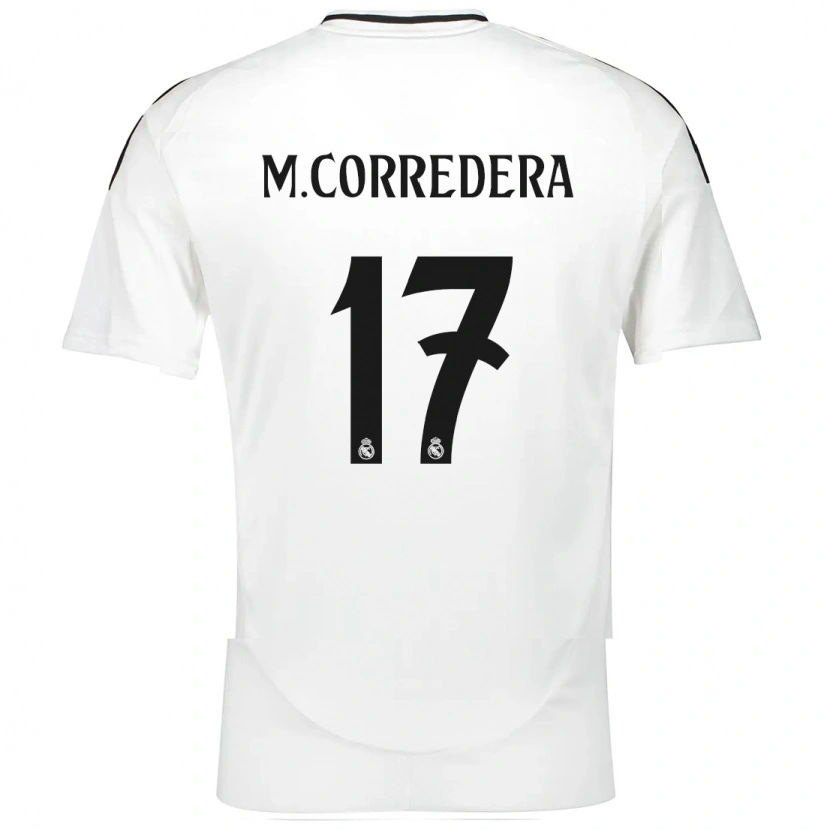 Danxen Enfant Maillot Marta Corredera #17 Blanc Tenues Domicile 2024/25 T-Shirt