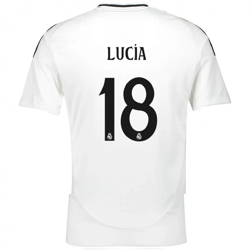 Danxen Enfant Maillot Lucia Rodriguez #18 Blanc Tenues Domicile 2024/25 T-Shirt