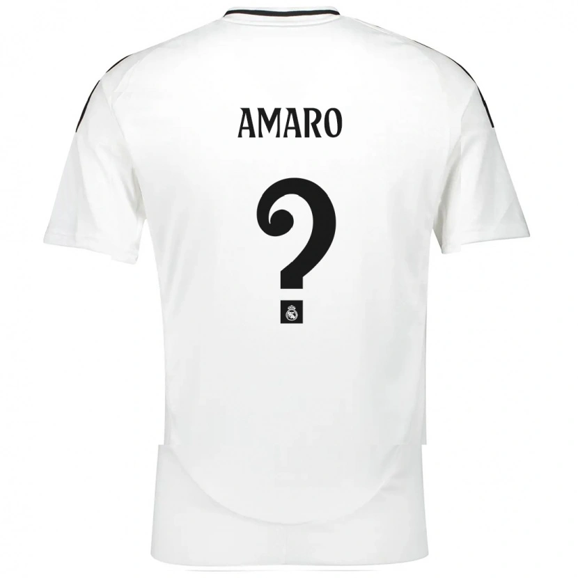 Danxen Enfant Maillot Jaime Amaro #0 Blanc Tenues Domicile 2024/25 T-Shirt