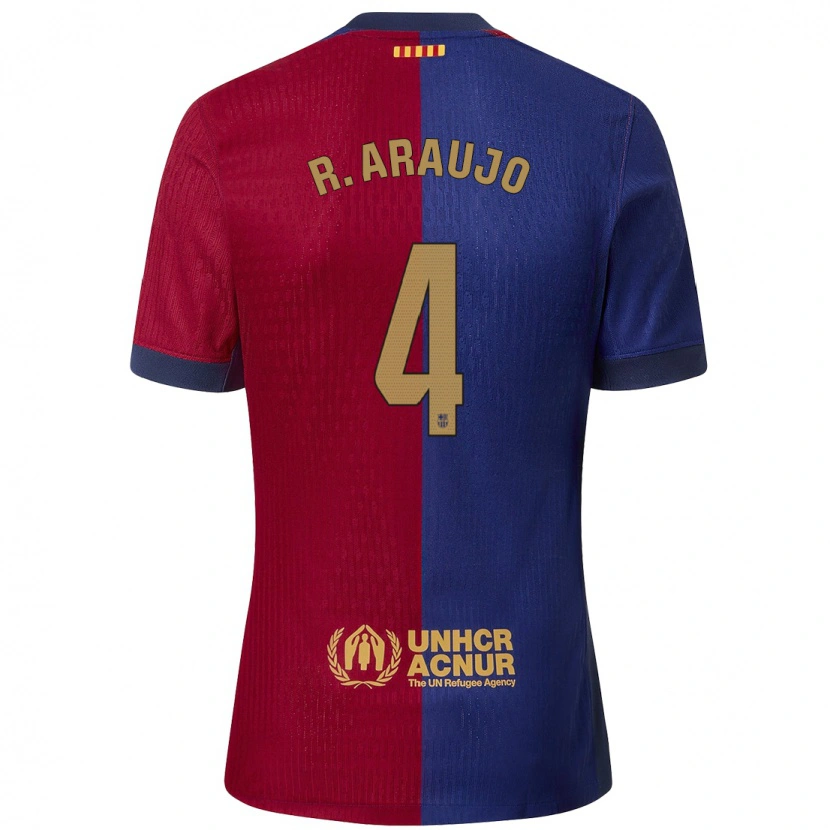 Danxen Enfant Maillot Ronald Araujo #4 Bleu Rouge Tenues Domicile 2024/25 T-Shirt