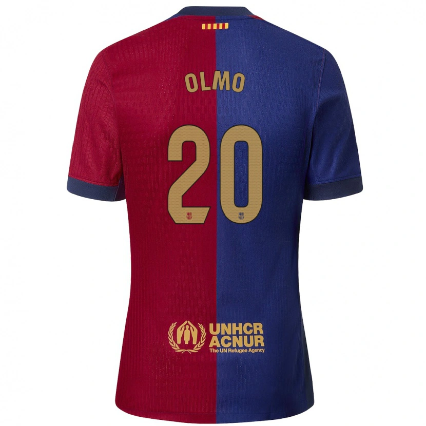 Danxen Enfant Maillot Dani Olmo #20 Bleu Rouge Tenues Domicile 2024/25 T-Shirt