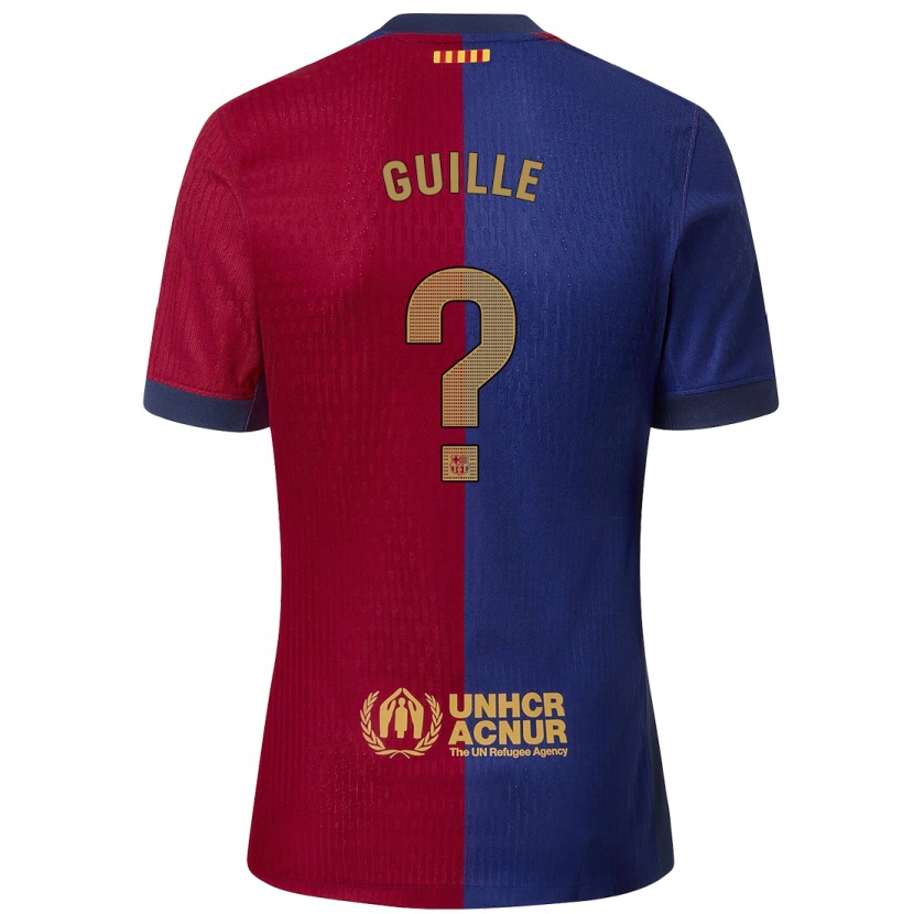 Danxen Enfant Maillot Guille Fernández #0 Bleu Rouge Tenues Domicile 2024/25 T-Shirt