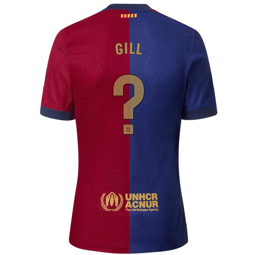 Danxen Enfant Maillot Adrian Gill #0 Bleu Rouge Tenues Domicile 2024/25 T-Shirt