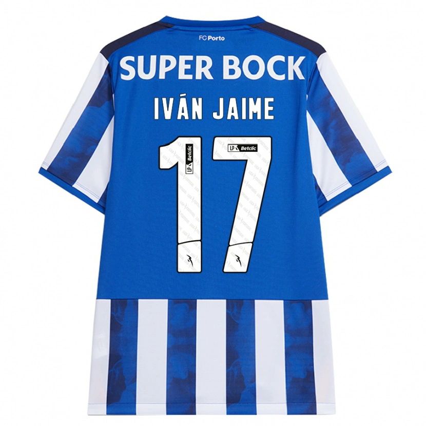 Danxen Enfant Maillot Iván Jaime #17 Bleu Blanc Tenues Domicile 2024/25 T-Shirt