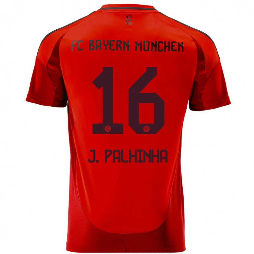 Danxen Enfant Maillot João Palhinha #16 Rouge Tenues Domicile 2024/25 T-Shirt