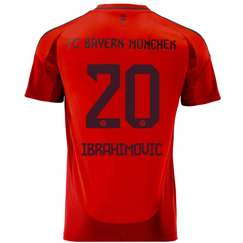 Danxen Enfant Maillot Arijon Ibrahimovic #20 Rouge Tenues Domicile 2024/25 T-Shirt