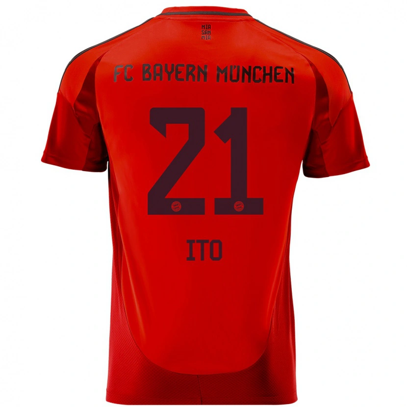 Danxen Enfant Maillot Hiroki Ito #21 Rouge Tenues Domicile 2024/25 T-Shirt