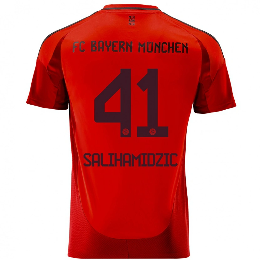 Danxen Enfant Maillot Nick Salihamidzic #41 Rouge Tenues Domicile 2024/25 T-Shirt