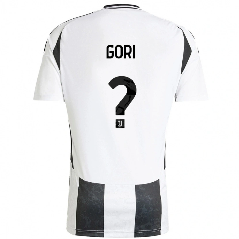 Danxen Enfant Maillot Stefano Gori #0 Blanc Noir Tenues Domicile 2024/25 T-Shirt