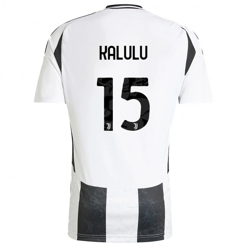 Danxen Enfant Maillot Pierre Kalulu #15 Blanc Noir Tenues Domicile 2024/25 T-Shirt