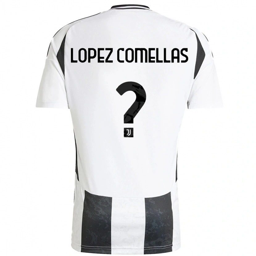 Danxen Enfant Maillot Ivan Lopez Comellas #0 Blanc Noir Tenues Domicile 2024/25 T-Shirt