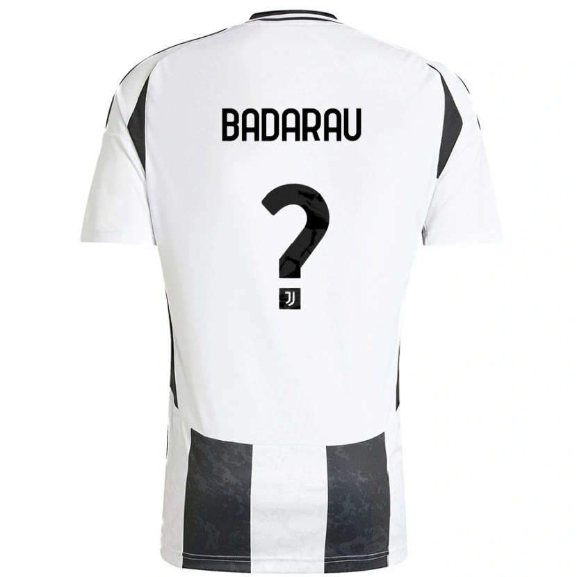 Danxen Enfant Maillot Fabio Bădărău #0 Blanc Noir Tenues Domicile 2024/25 T-Shirt