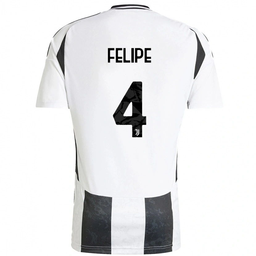 Danxen Enfant Maillot Pedro Felipe #4 Blanc Noir Tenues Domicile 2024/25 T-Shirt