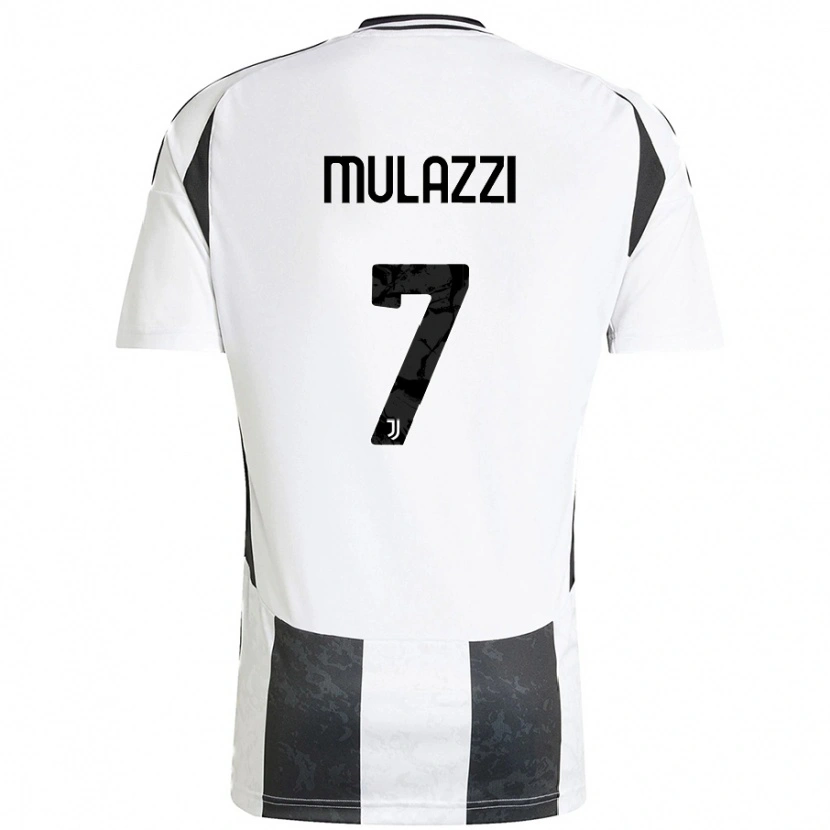 Danxen Enfant Maillot Gabriele Mulazzi #7 Blanc Noir Tenues Domicile 2024/25 T-Shirt