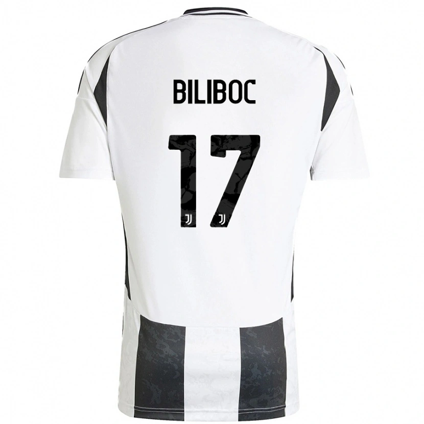 Danxen Enfant Maillot Lorenzo Biliboc #17 Blanc Noir Tenues Domicile 2024/25 T-Shirt