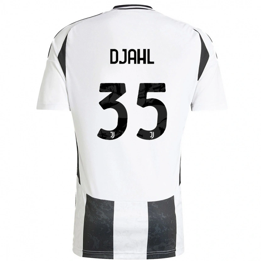 Danxen Enfant Maillot Rayan Djahl #35 Blanc Noir Tenues Domicile 2024/25 T-Shirt