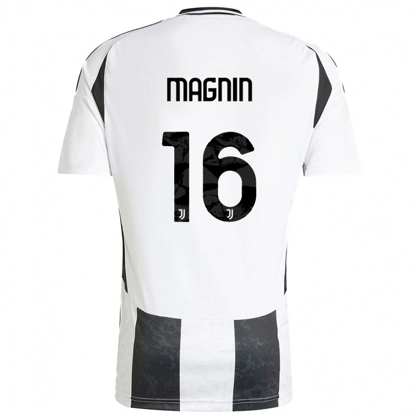 Danxen Enfant Maillot Pauline Peyraud-Magnin #16 Blanc Noir Tenues Domicile 2024/25 T-Shirt