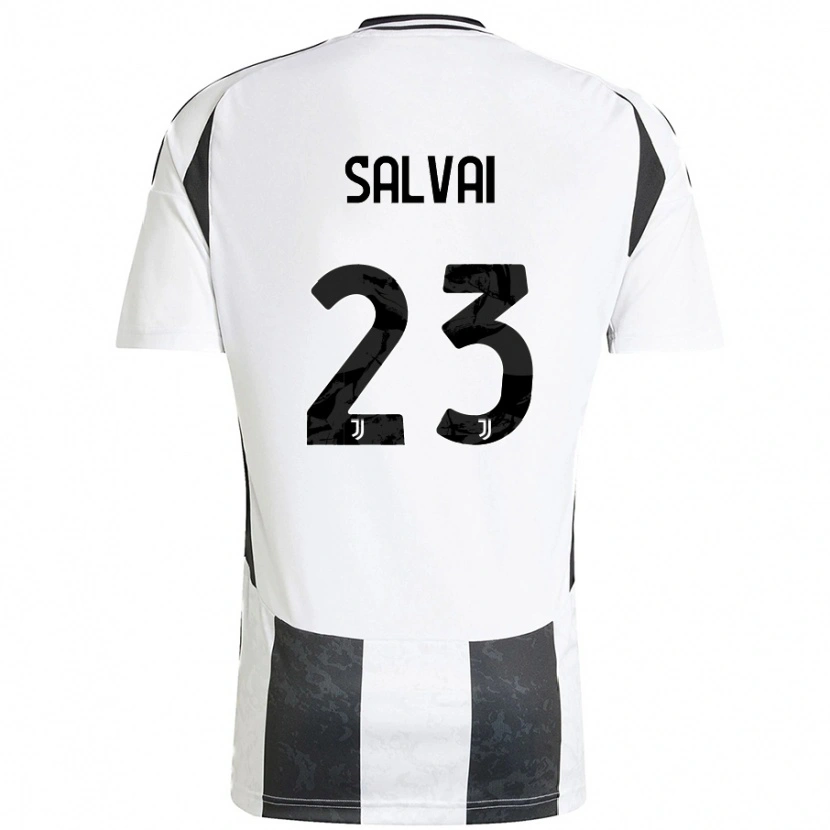 Danxen Enfant Maillot Cecilia Salvai #23 Blanc Noir Tenues Domicile 2024/25 T-Shirt