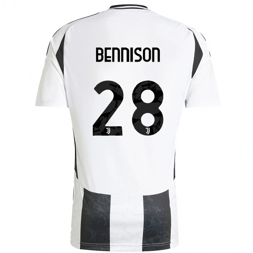 Danxen Enfant Maillot Hanna Bennison #28 Blanc Noir Tenues Domicile 2024/25 T-Shirt