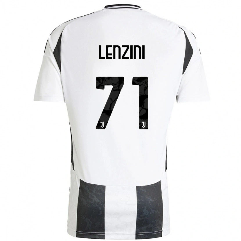 Danxen Enfant Maillot Martina Lenzini #71 Blanc Noir Tenues Domicile 2024/25 T-Shirt