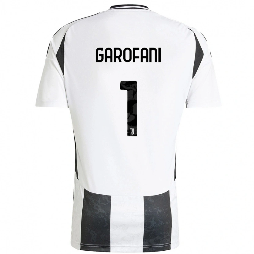 Danxen Enfant Maillot Giovanni Garofani #1 Blanc Noir Tenues Domicile 2024/25 T-Shirt