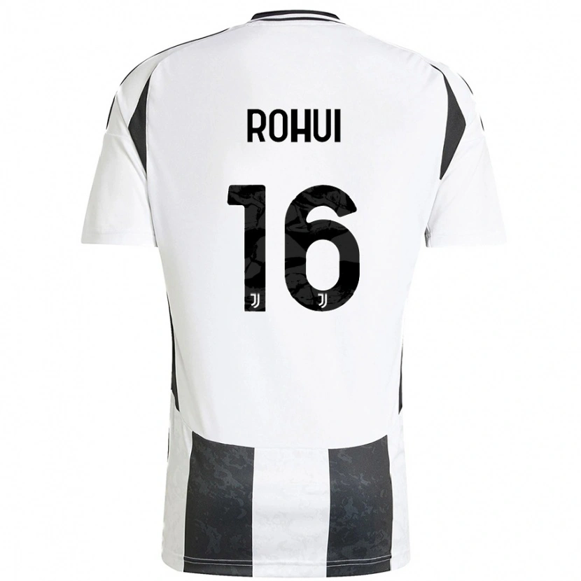 Danxen Enfant Maillot Jonas Rohui #16 Blanc Noir Tenues Domicile 2024/25 T-Shirt