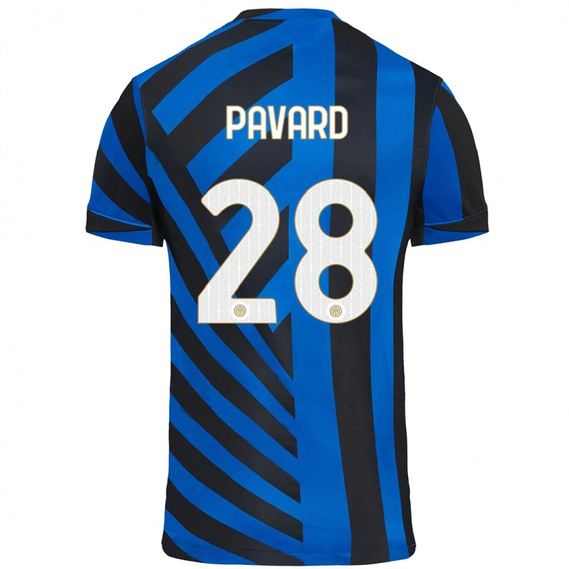 Danxen Enfant Maillot Benjamin Pavard #28 Bleu Noir Tenues Domicile 2024/25 T-Shirt