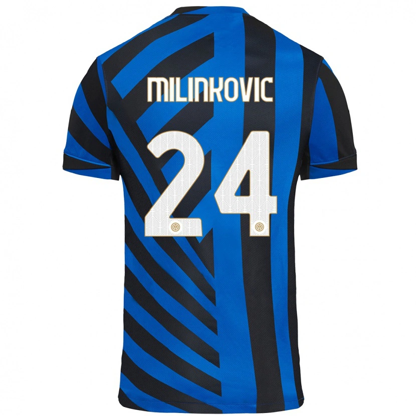 Danxen Enfant Maillot Marija Milinković #24 Bleu Noir Tenues Domicile 2024/25 T-Shirt