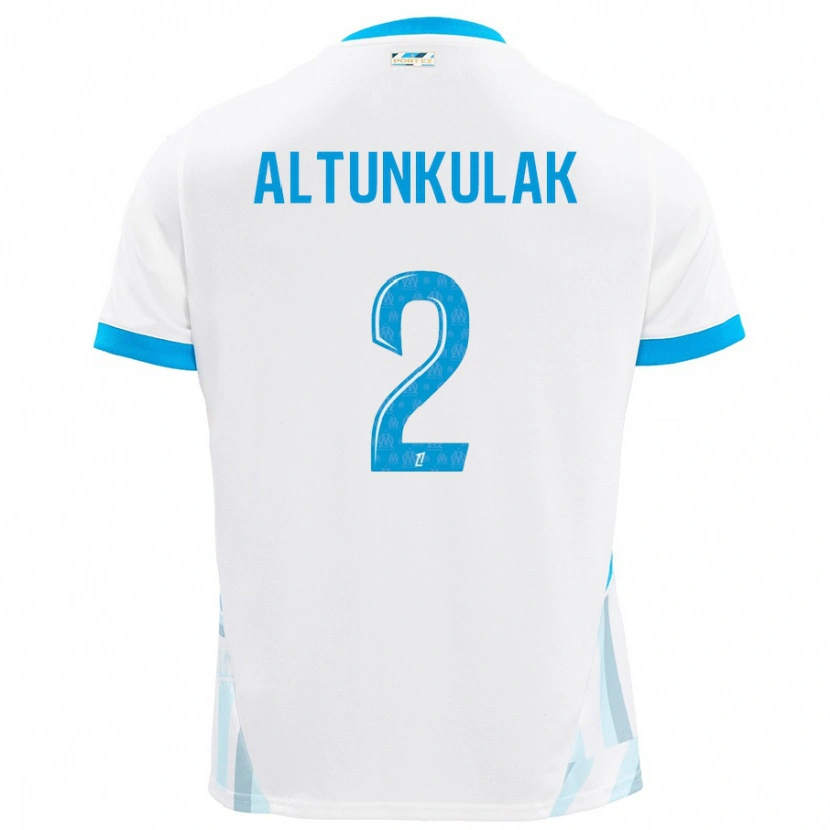 Danxen Enfant Maillot Selen Altunkulak #2 Blanc Bleu Ciel Tenues Domicile 2024/25 T-Shirt