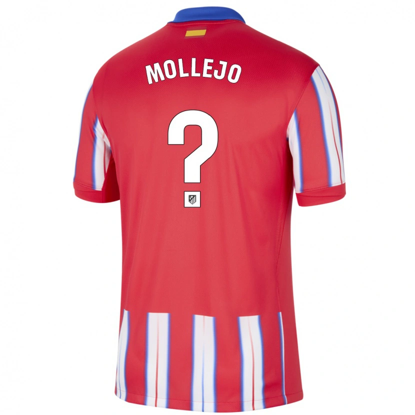 Danxen Enfant Maillot Víctor Mollejo #0 Rouge Blanc Bleu Tenues Domicile 2024/25 T-Shirt