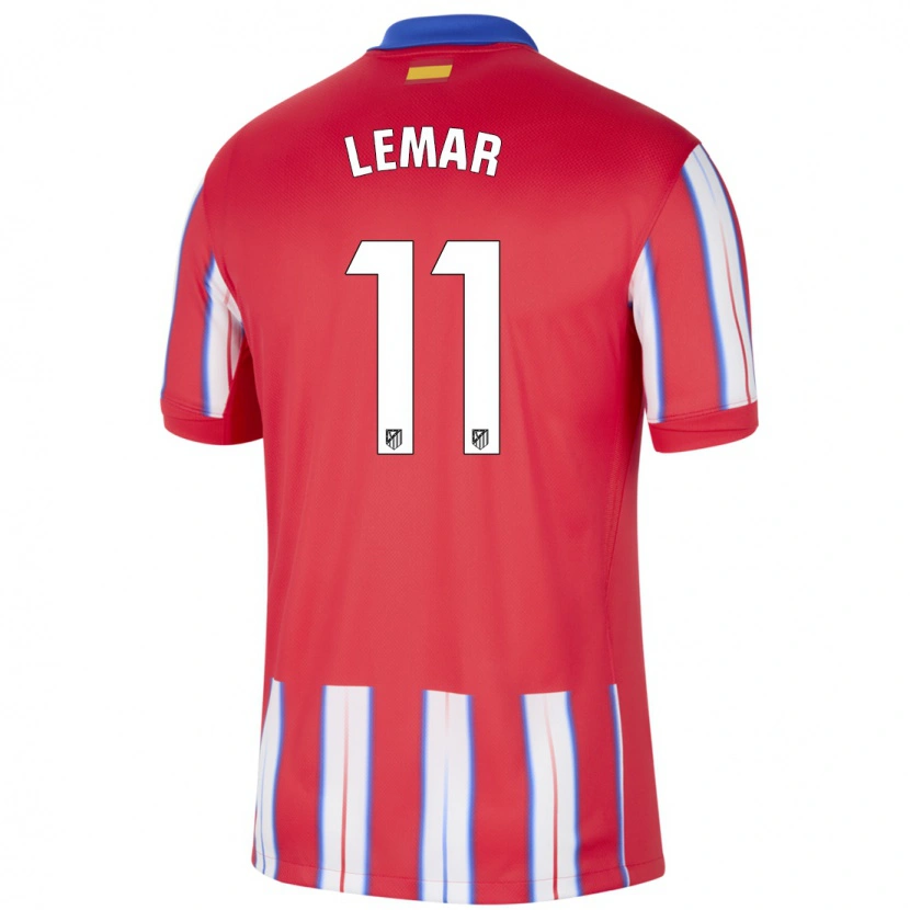 Danxen Enfant Maillot Thomas Lemar #11 Rouge Blanc Bleu Tenues Domicile 2024/25 T-Shirt