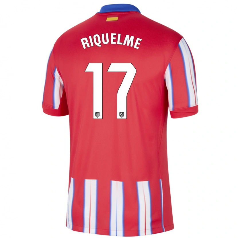 Danxen Enfant Maillot Rodrigo Riquelme #17 Rouge Blanc Bleu Tenues Domicile 2024/25 T-Shirt