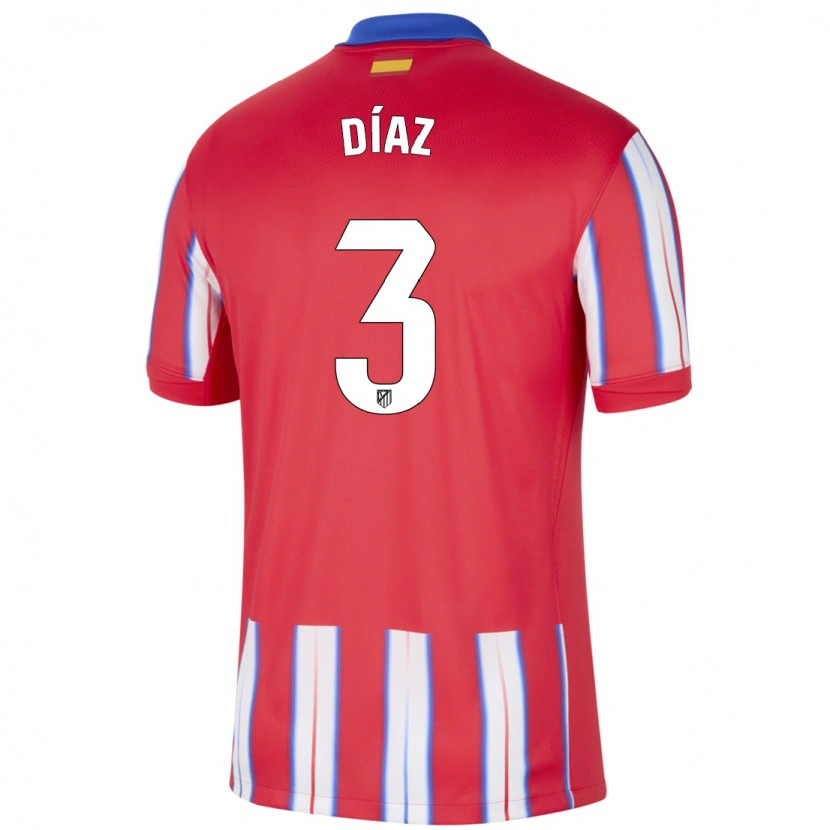 Danxen Enfant Maillot Julio Díaz #3 Rouge Blanc Bleu Tenues Domicile 2024/25 T-Shirt