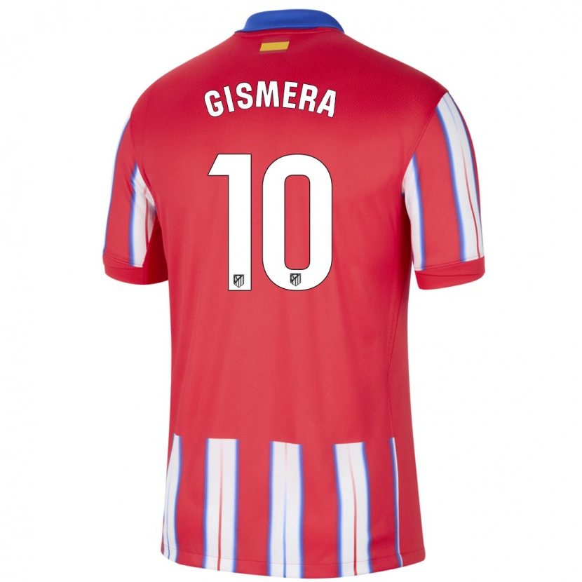 Danxen Enfant Maillot Aitor Gismera #10 Rouge Blanc Bleu Tenues Domicile 2024/25 T-Shirt