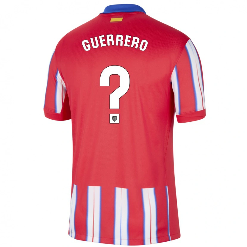 Danxen Enfant Maillot Sergio Guerrero #0 Rouge Blanc Bleu Tenues Domicile 2024/25 T-Shirt