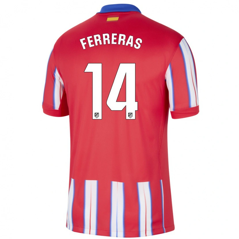 Danxen Enfant Maillot Adrian Ferreras #14 Rouge Blanc Bleu Tenues Domicile 2024/25 T-Shirt